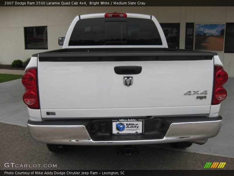 Bright White / Medium Slate Gray 2007 Dodge Ram 3500 Laramie Quad Cab 4x4