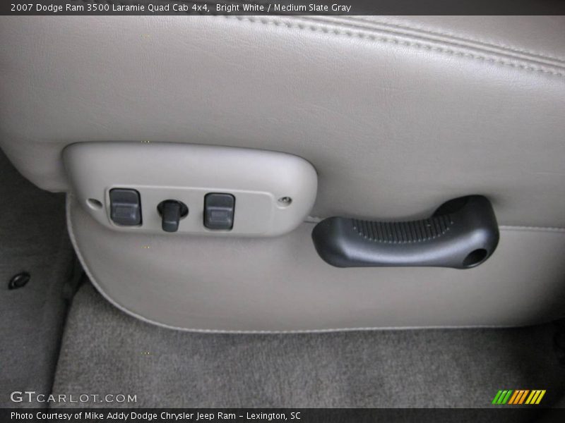 Bright White / Medium Slate Gray 2007 Dodge Ram 3500 Laramie Quad Cab 4x4