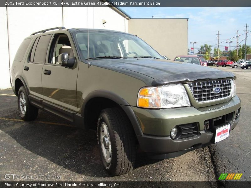 Estate Green Metallic / Medium Parchment Beige 2003 Ford Explorer Sport XLT 4x4