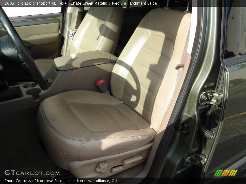 Estate Green Metallic / Medium Parchment Beige 2003 Ford Explorer Sport XLT 4x4