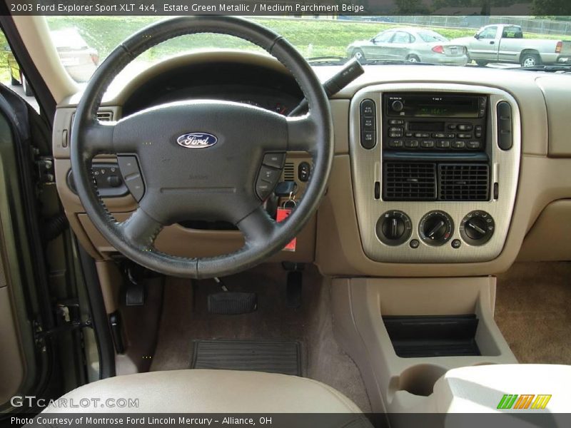 Estate Green Metallic / Medium Parchment Beige 2003 Ford Explorer Sport XLT 4x4