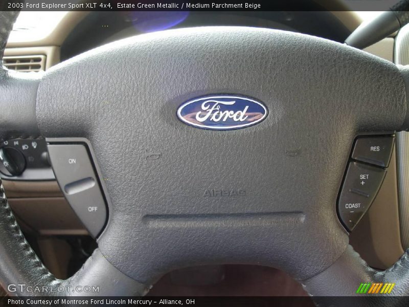 Estate Green Metallic / Medium Parchment Beige 2003 Ford Explorer Sport XLT 4x4