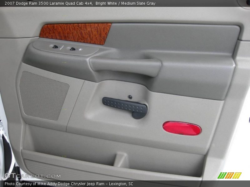 Bright White / Medium Slate Gray 2007 Dodge Ram 3500 Laramie Quad Cab 4x4
