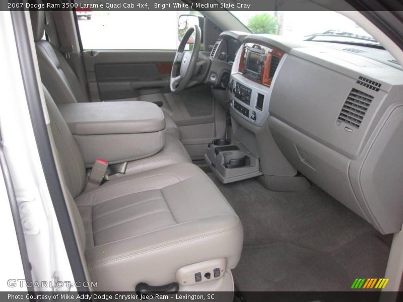 Bright White / Medium Slate Gray 2007 Dodge Ram 3500 Laramie Quad Cab 4x4