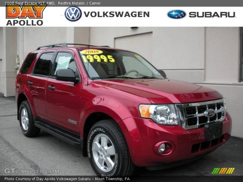 Redfire Metallic / Camel 2008 Ford Escape XLT 4WD