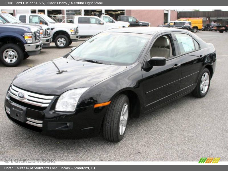 Black Ebony / Medium Light Stone 2008 Ford Fusion SE V6