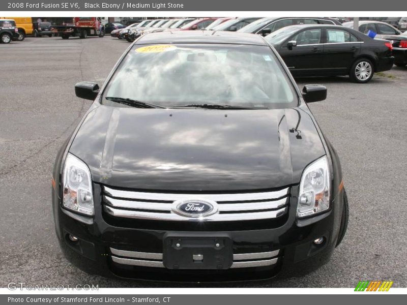 Black Ebony / Medium Light Stone 2008 Ford Fusion SE V6