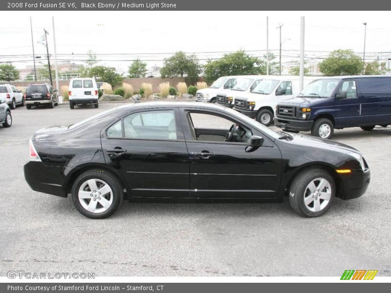Black Ebony / Medium Light Stone 2008 Ford Fusion SE V6