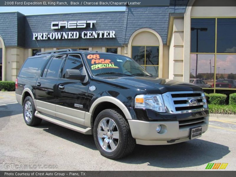 Black / Charcoal Black/Chaparral Leather 2008 Ford Expedition EL King Ranch