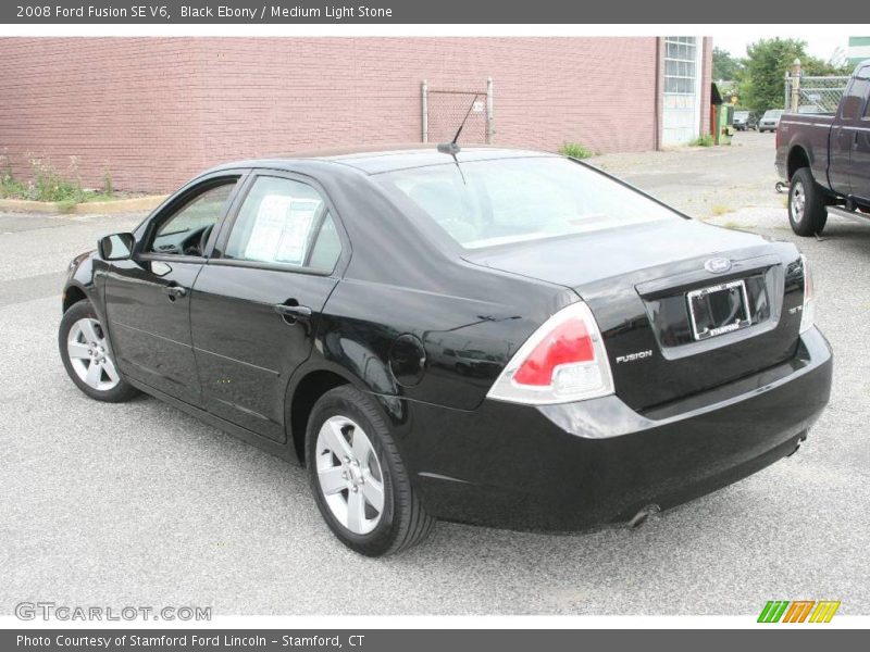 Black Ebony / Medium Light Stone 2008 Ford Fusion SE V6