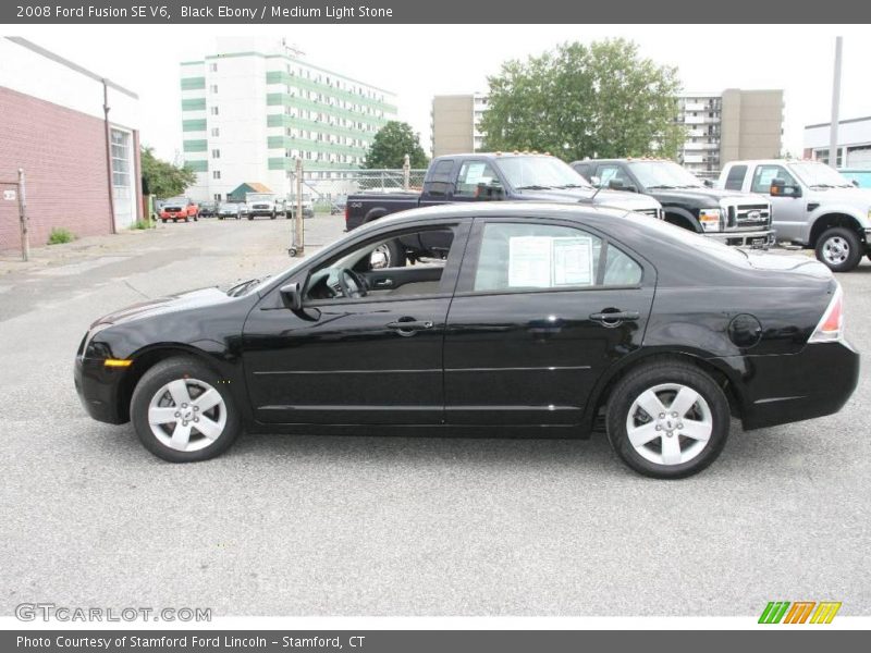 Black Ebony / Medium Light Stone 2008 Ford Fusion SE V6