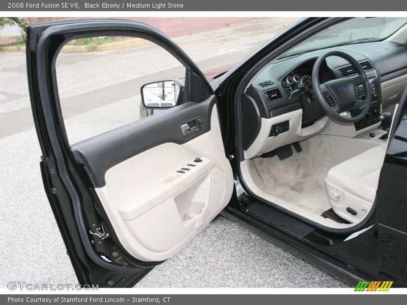 Black Ebony / Medium Light Stone 2008 Ford Fusion SE V6