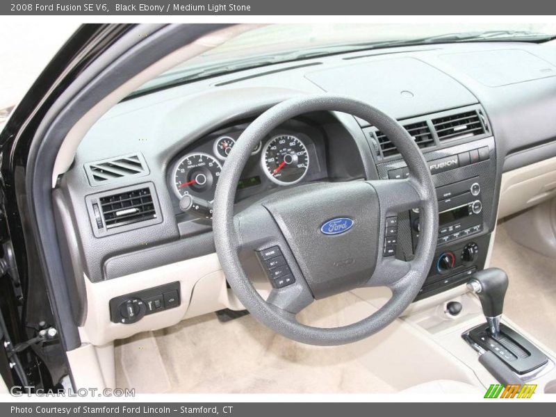 Black Ebony / Medium Light Stone 2008 Ford Fusion SE V6