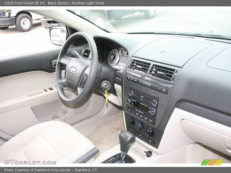 Black Ebony / Medium Light Stone 2008 Ford Fusion SE V6