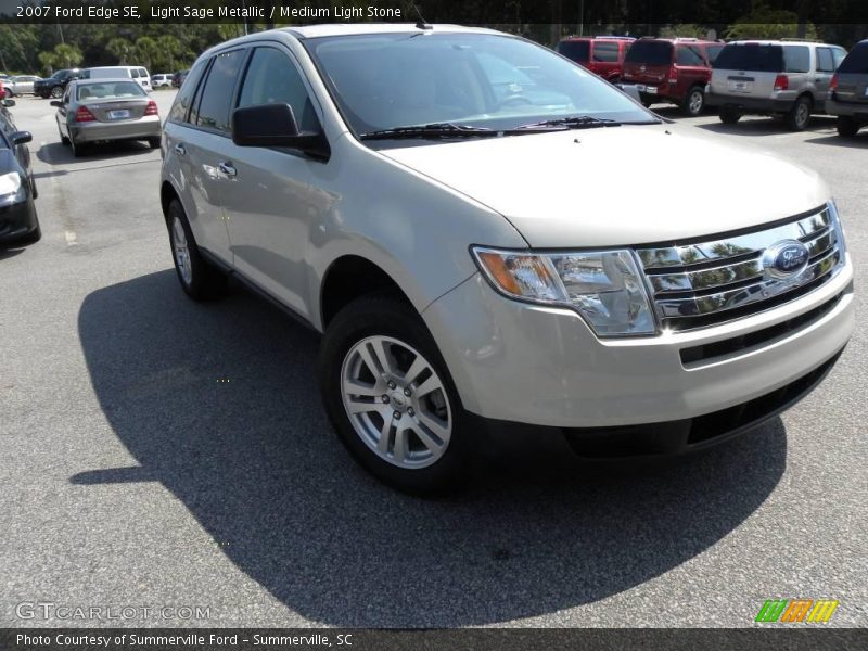 Light Sage Metallic / Medium Light Stone 2007 Ford Edge SE