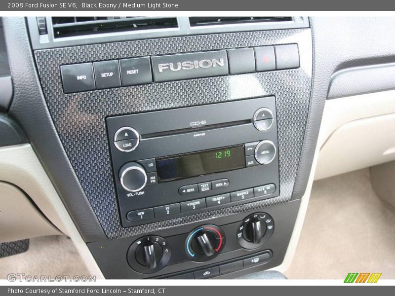 Black Ebony / Medium Light Stone 2008 Ford Fusion SE V6