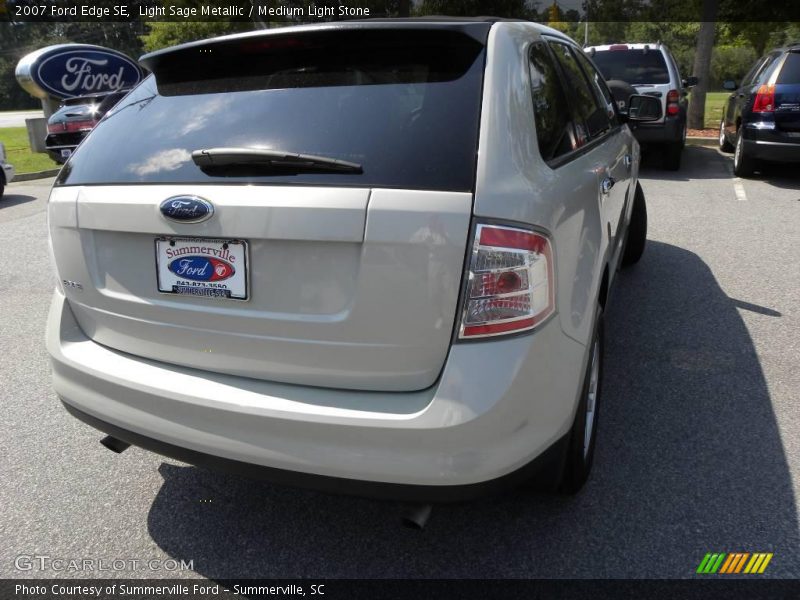 Light Sage Metallic / Medium Light Stone 2007 Ford Edge SE