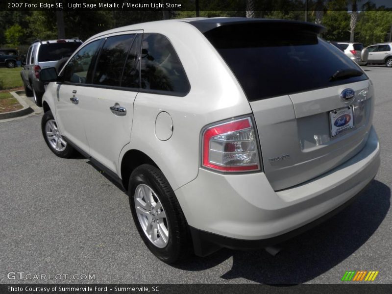 Light Sage Metallic / Medium Light Stone 2007 Ford Edge SE