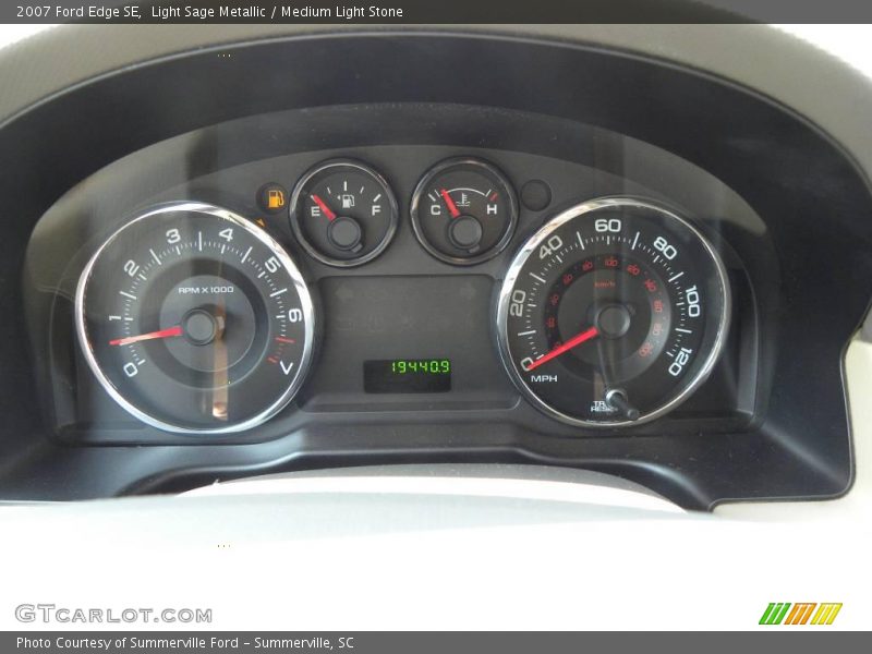Light Sage Metallic / Medium Light Stone 2007 Ford Edge SE