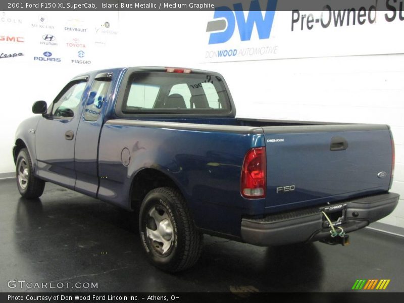 Island Blue Metallic / Medium Graphite 2001 Ford F150 XL SuperCab