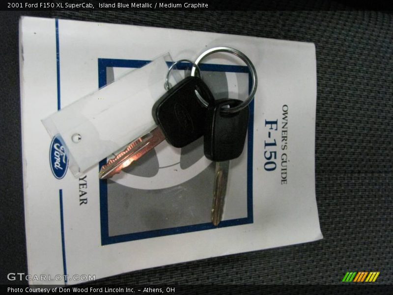 Island Blue Metallic / Medium Graphite 2001 Ford F150 XL SuperCab
