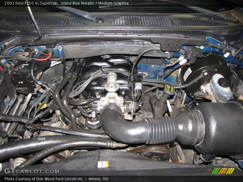 Island Blue Metallic / Medium Graphite 2001 Ford F150 XL SuperCab