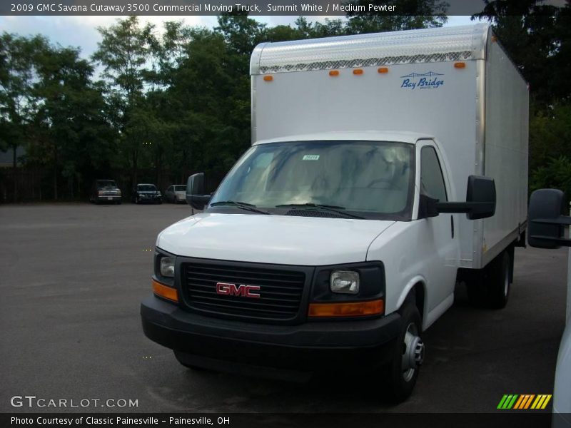 Summit White / Medium Pewter 2009 GMC Savana Cutaway 3500 Commercial Moving Truck