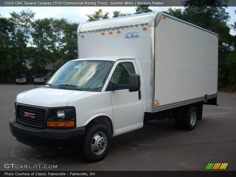 Summit White / Medium Pewter 2009 GMC Savana Cutaway 3500 Commercial Moving Truck