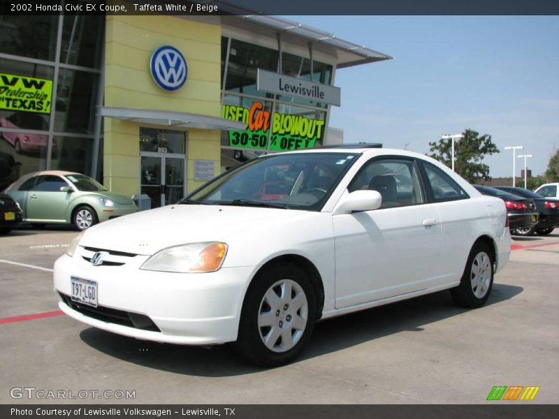 Taffeta White / Beige 2002 Honda Civic EX Coupe