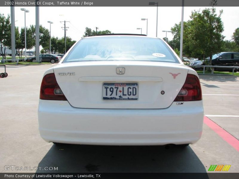 Taffeta White / Beige 2002 Honda Civic EX Coupe