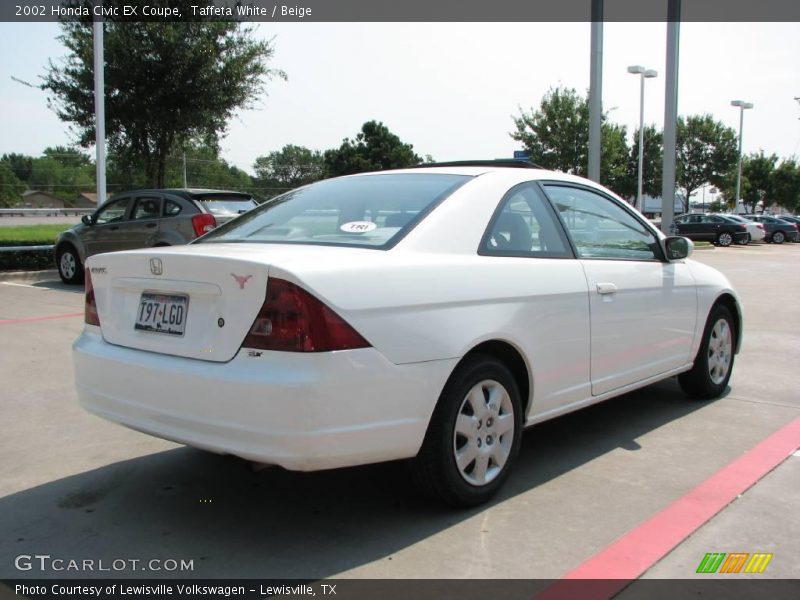 Taffeta White / Beige 2002 Honda Civic EX Coupe