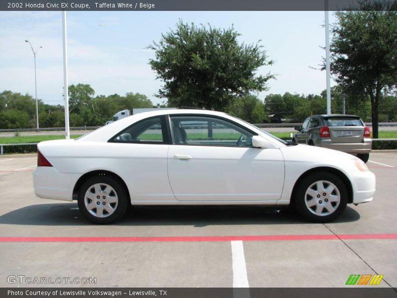 Taffeta White / Beige 2002 Honda Civic EX Coupe