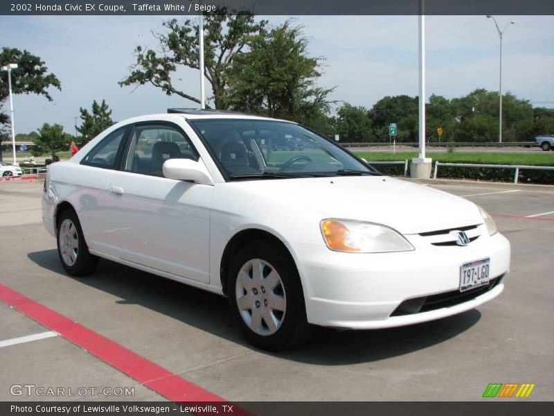 Taffeta White / Beige 2002 Honda Civic EX Coupe