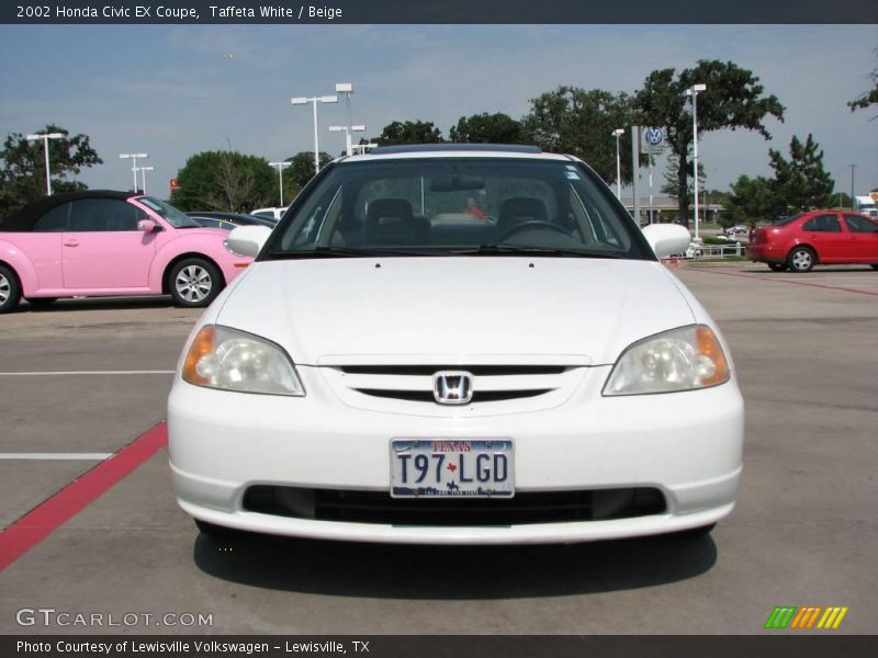 Taffeta White / Beige 2002 Honda Civic EX Coupe