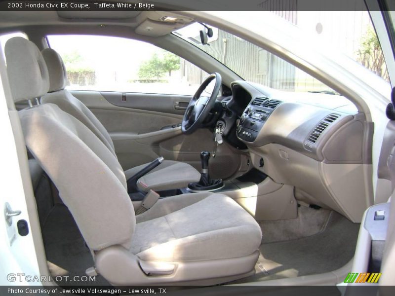 Taffeta White / Beige 2002 Honda Civic EX Coupe