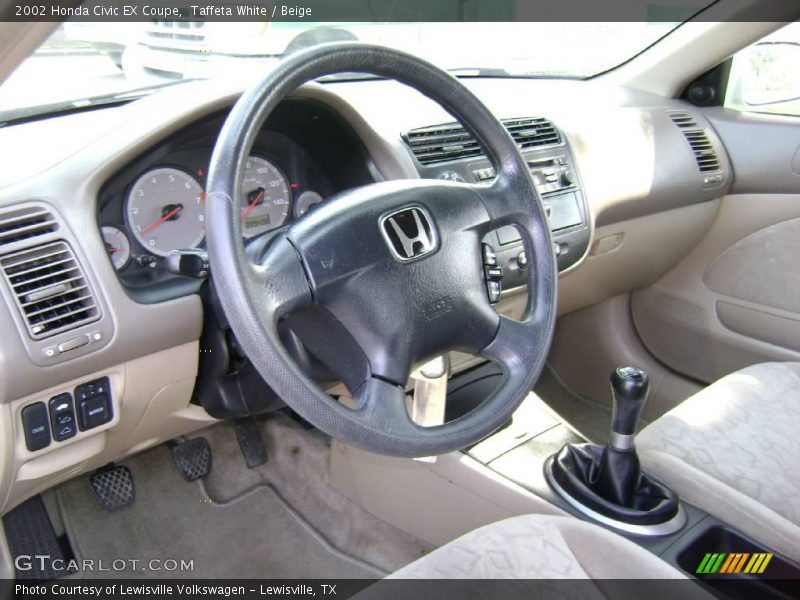 Taffeta White / Beige 2002 Honda Civic EX Coupe