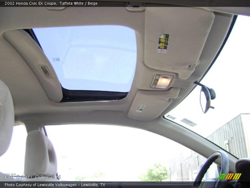 Taffeta White / Beige 2002 Honda Civic EX Coupe