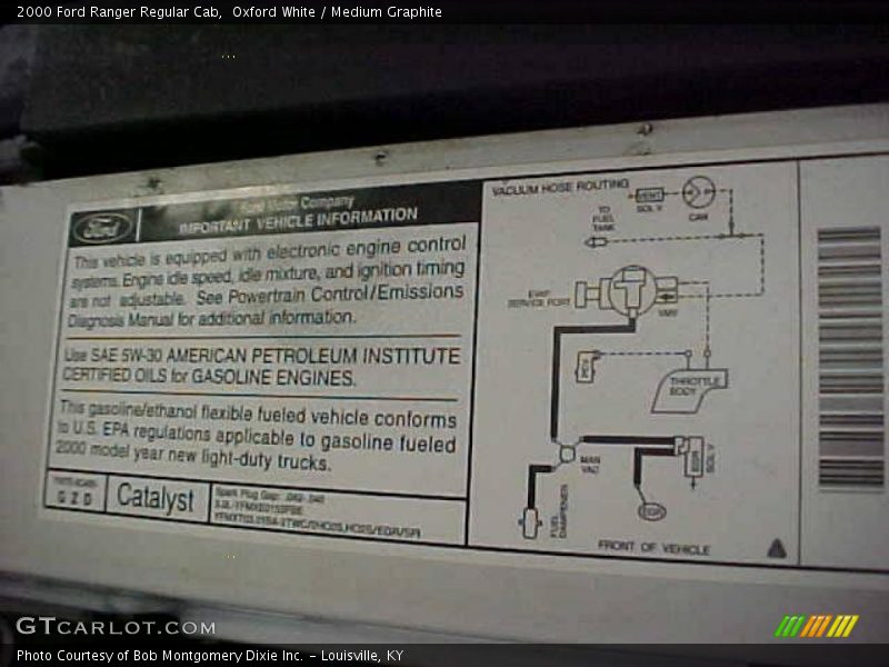 Oxford White / Medium Graphite 2000 Ford Ranger Regular Cab