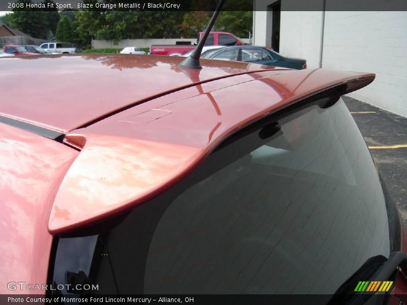Blaze Orange Metallic / Black/Grey 2008 Honda Fit Sport