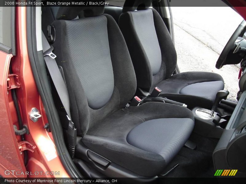 Blaze Orange Metallic / Black/Grey 2008 Honda Fit Sport