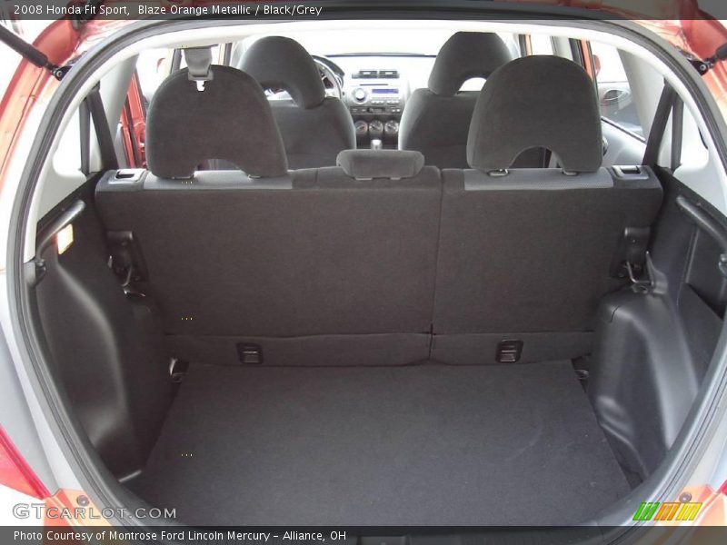 Blaze Orange Metallic / Black/Grey 2008 Honda Fit Sport