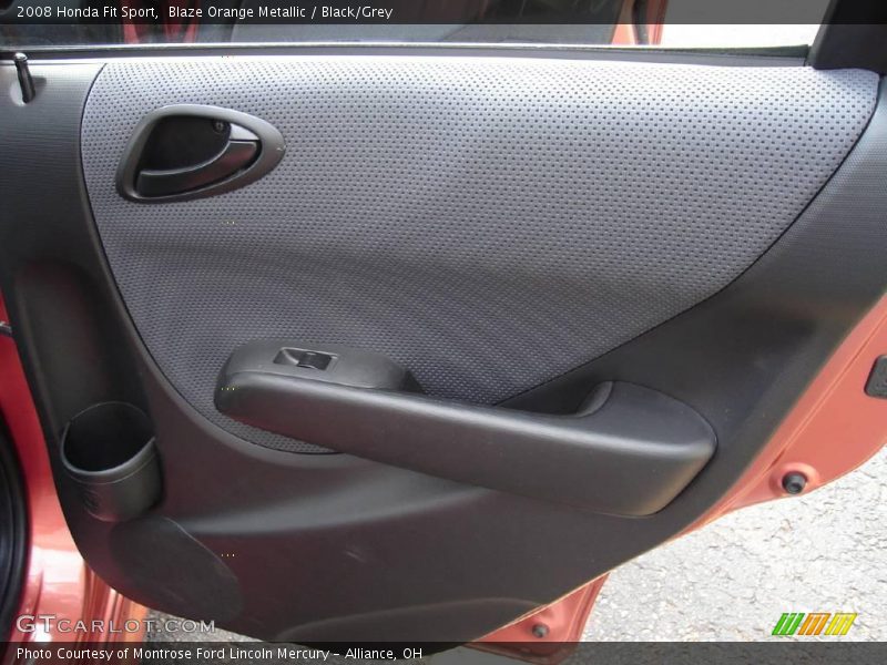 Blaze Orange Metallic / Black/Grey 2008 Honda Fit Sport