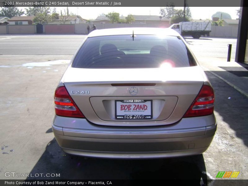 Desert Silver Metallic / Java 2003 Mercedes-Benz C 240 Sedan
