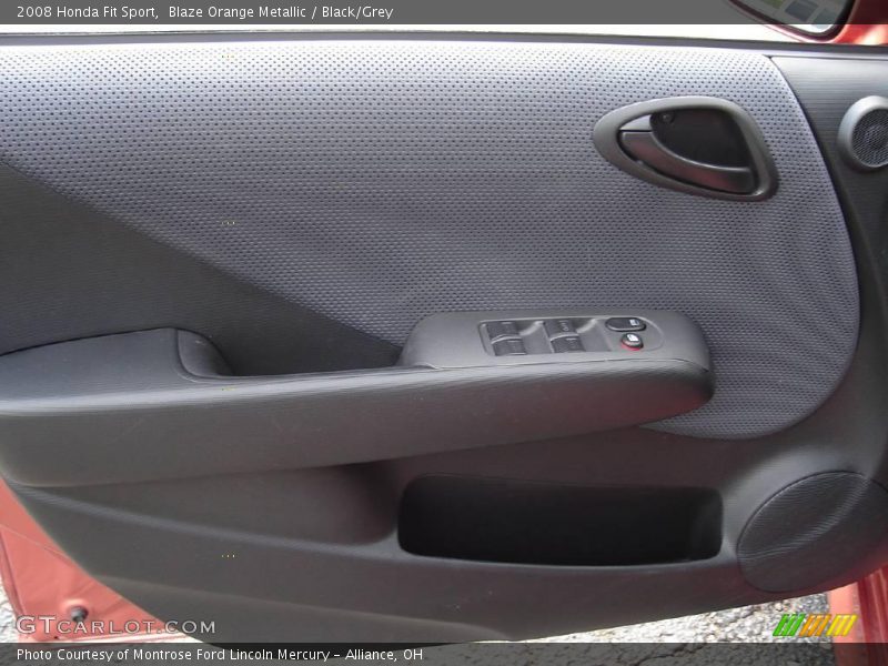 Blaze Orange Metallic / Black/Grey 2008 Honda Fit Sport