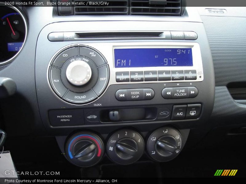 Blaze Orange Metallic / Black/Grey 2008 Honda Fit Sport