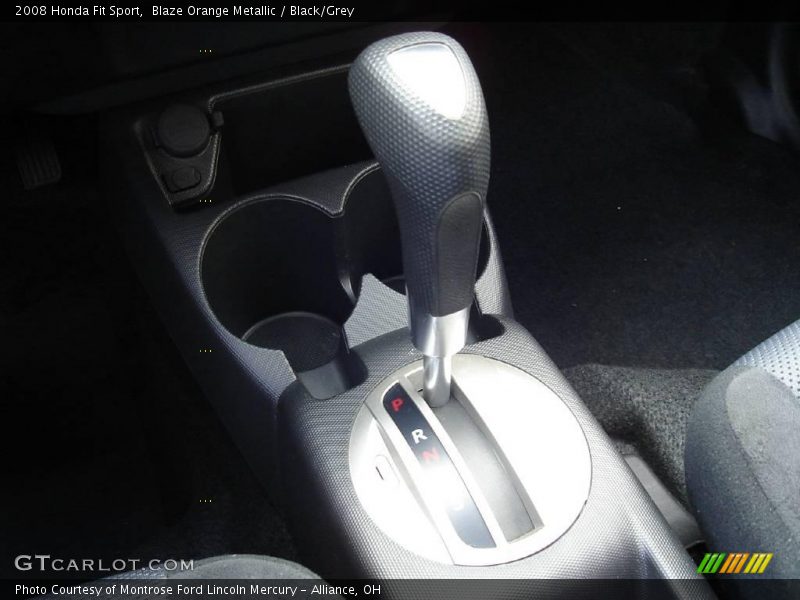 Blaze Orange Metallic / Black/Grey 2008 Honda Fit Sport