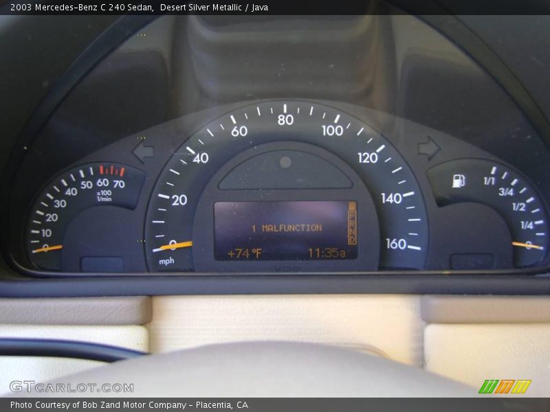 Desert Silver Metallic / Java 2003 Mercedes-Benz C 240 Sedan
