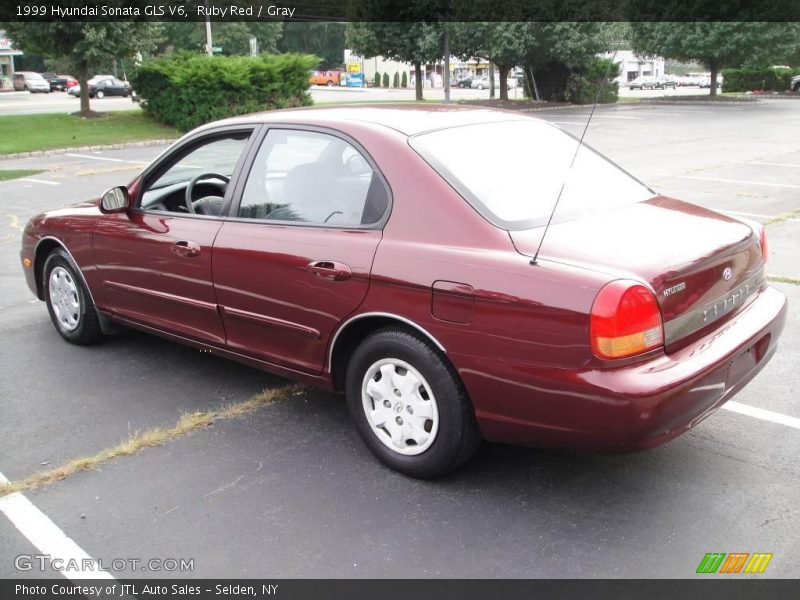 Ruby Red / Gray 1999 Hyundai Sonata GLS V6