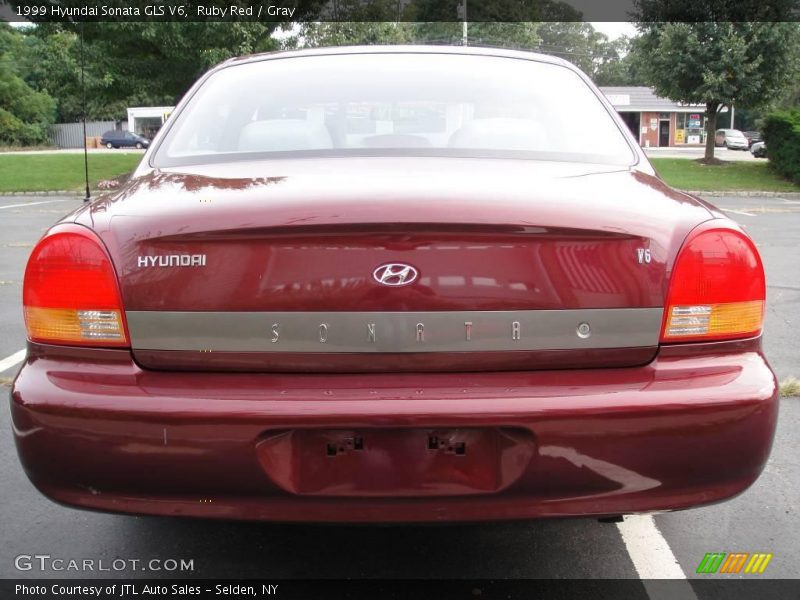 Ruby Red / Gray 1999 Hyundai Sonata GLS V6