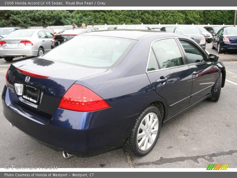 Royal Blue Pearl / Gray 2006 Honda Accord LX V6 Sedan